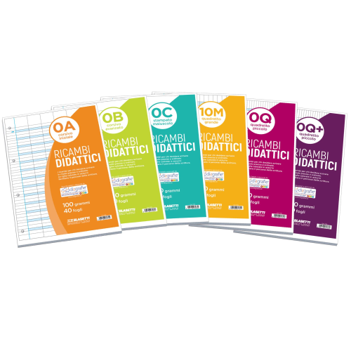 BLASETTI RICAMBI DIDATTICI A4 100 GR QUADRETTI 0Q+ 40 FOGLI BIANCO